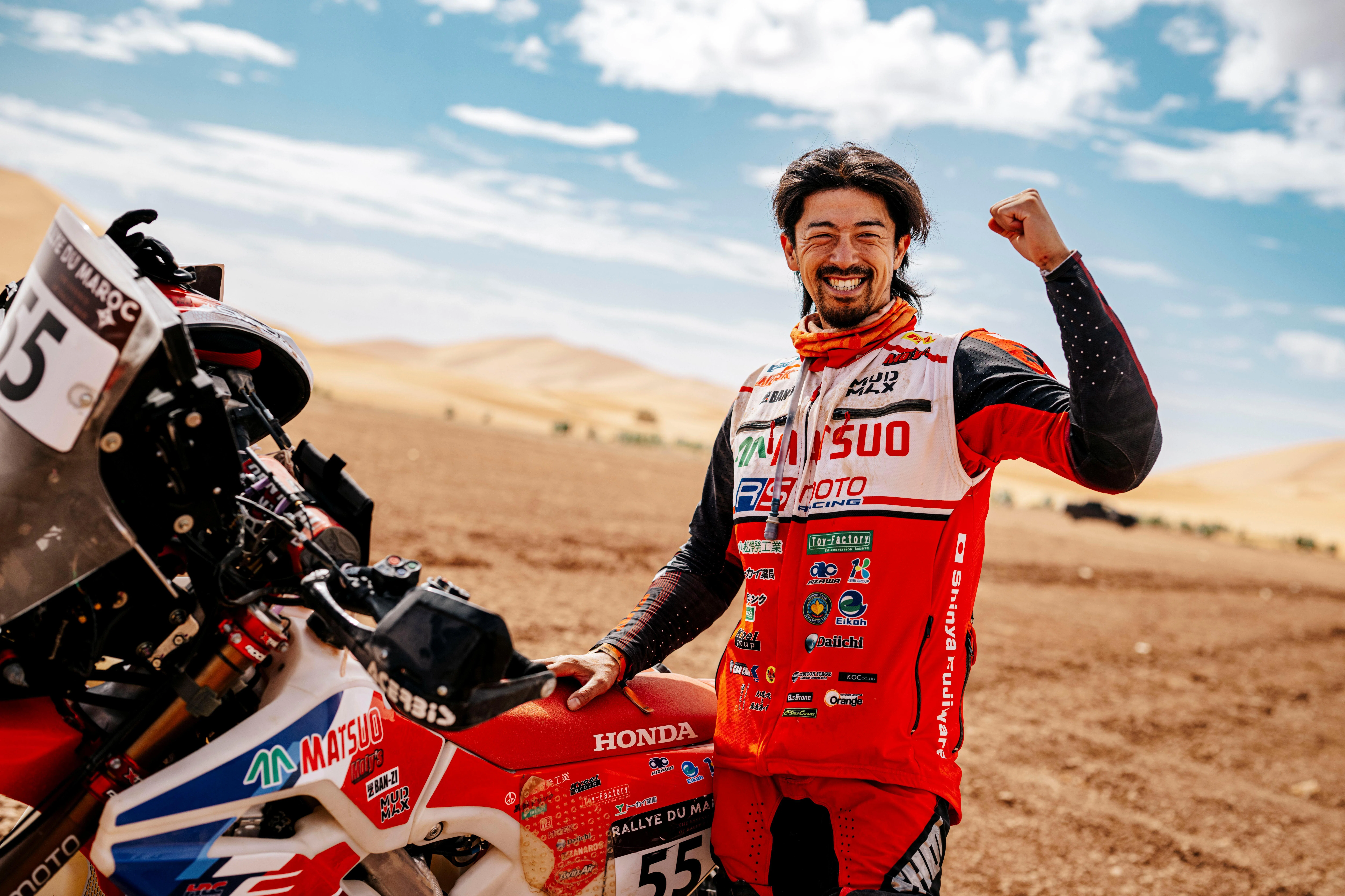 藤原慎也「ダカール・ラリー」参戦壮行会で唯一の日本人ライダーとして