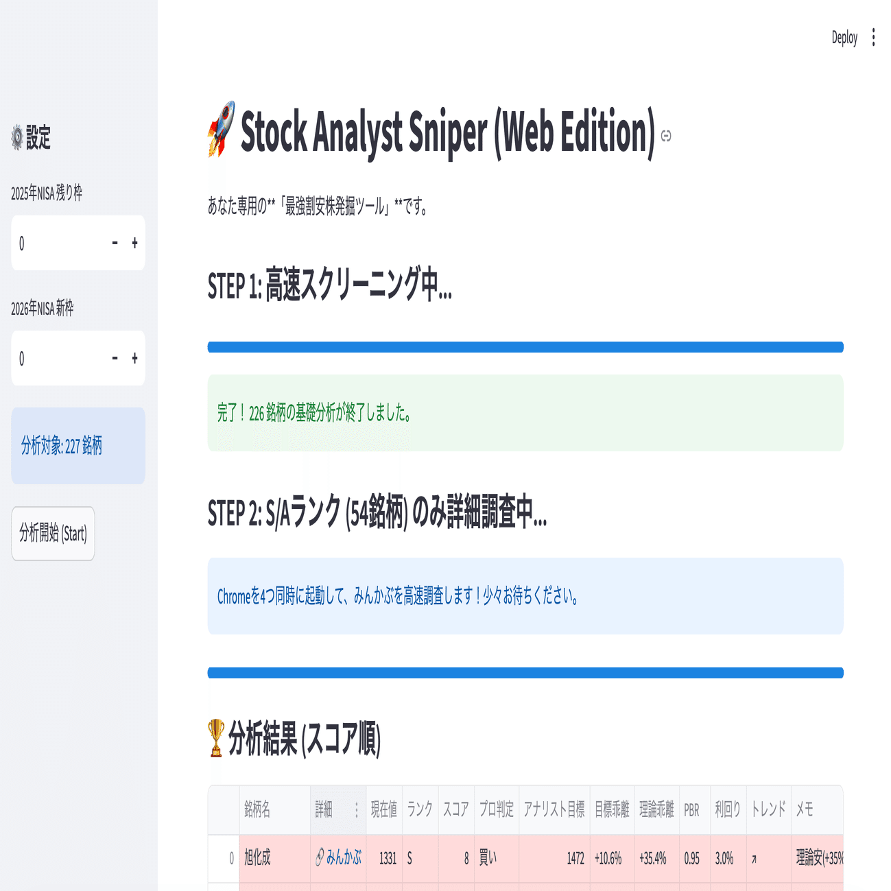 コード配布】「みんかぶ」のプロ予想を完全攻略！AIと作った最強の「株価分析ダッシュボード」を無料公開します（Vol.7）｜かみすす
