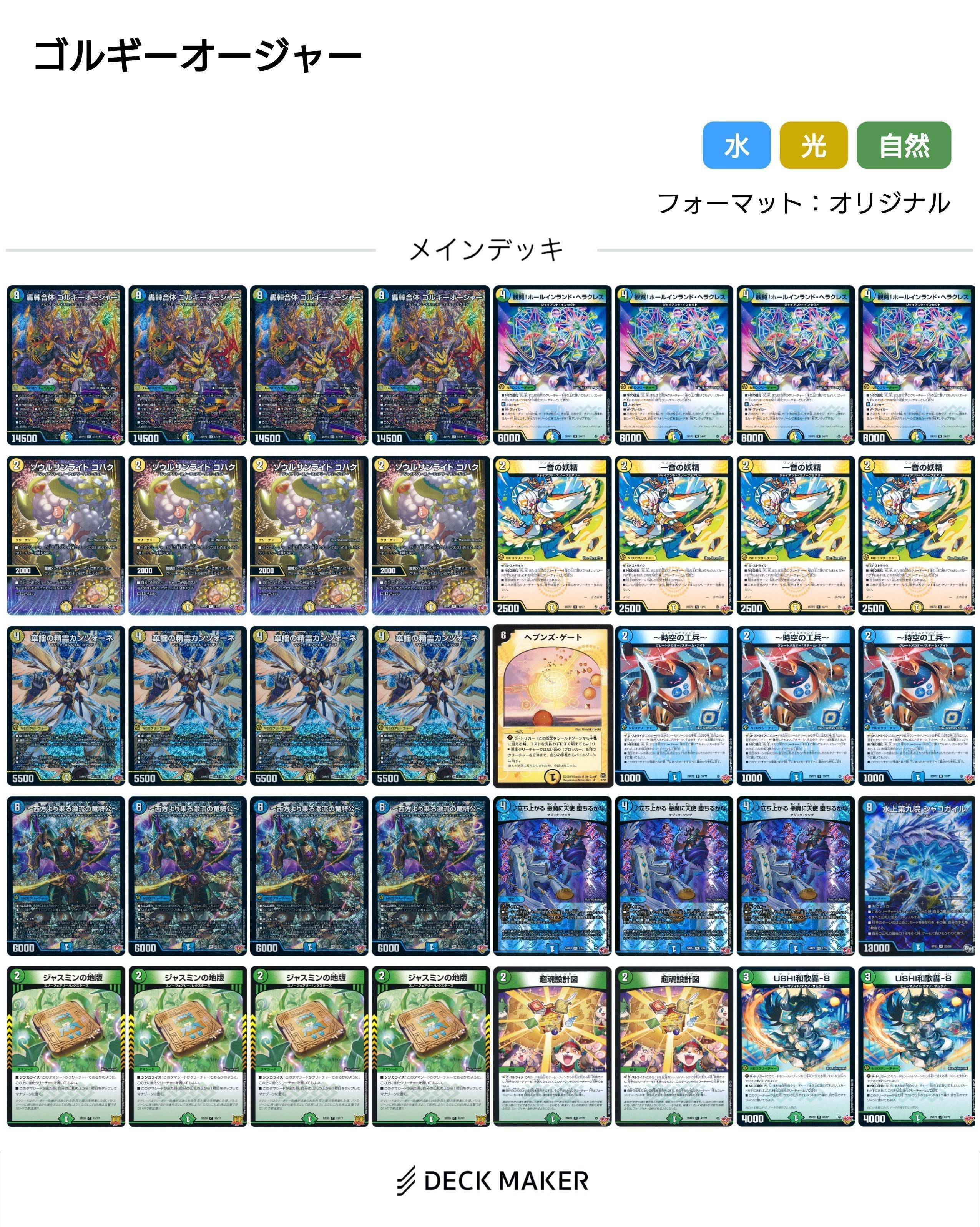 オリジナル】サイバー微有利！？ゴルギーオージャー｜ぶちょう@デュエマ