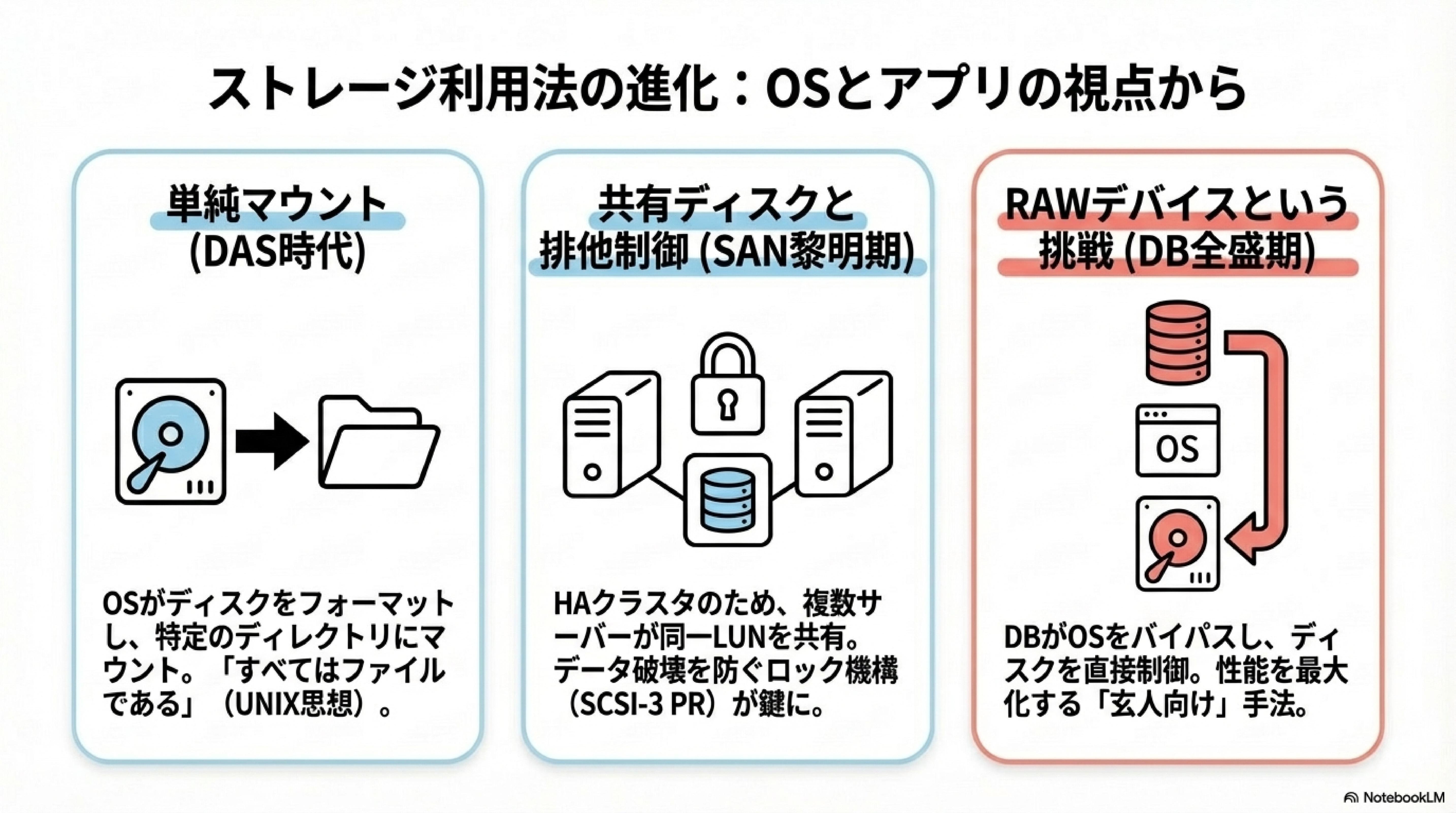 ストレージ接続技術の進化：IDE/ATA,SATA,SCSI Fibre Channel,iSCSI