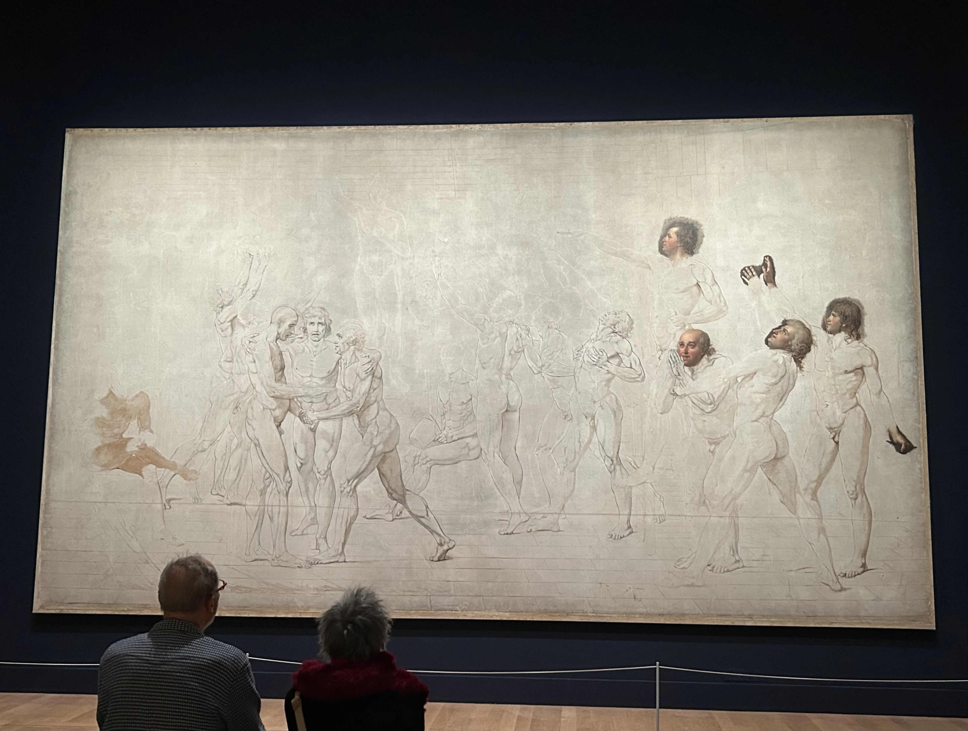 大判銅版画『オルレアン公モンシニョール殿下王宮』、ルーブル美術館エンボスマーク入 子供のためのルーブル美術館(231)デッサンでわかること/ダビッド・最初