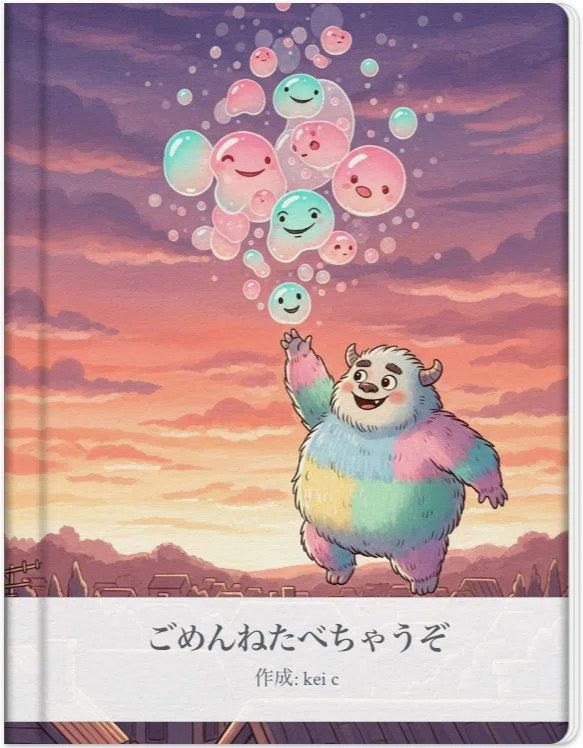 私の「言えなかった言葉」をAIに食べさせてみた絵本『ごめんねたべ