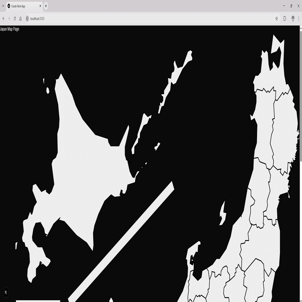 個開9｜日本地図の画面表示と都道府県選択｜てっつー