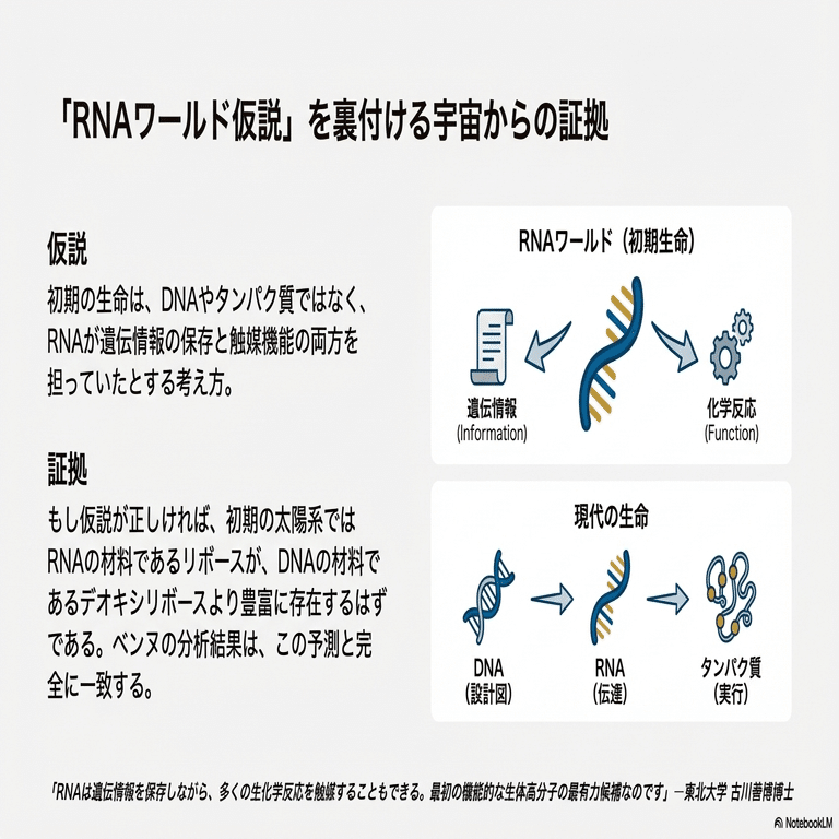 小惑星ベンヌからRNAの「完全レシピ」が発見されました――宇宙が教えて
