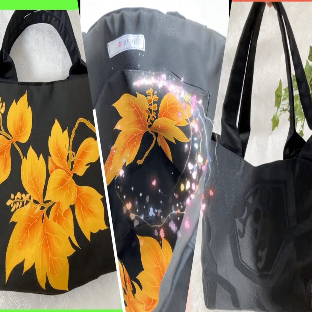 帯リメイク】黒のトートバッグを作ろう！｜帯クリエイターレミ