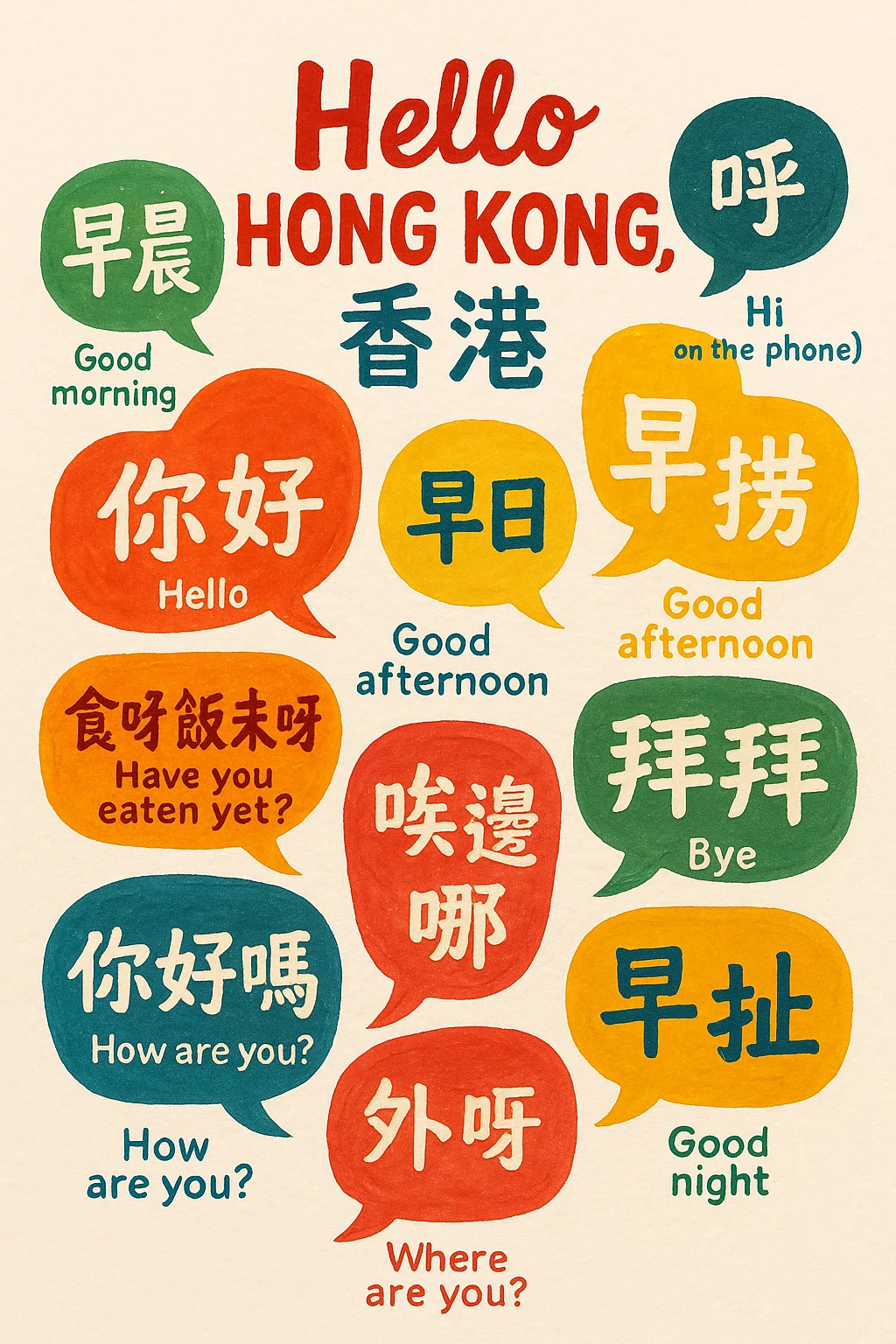 香港に行く時に知ってると便利な広東語｜by BOB