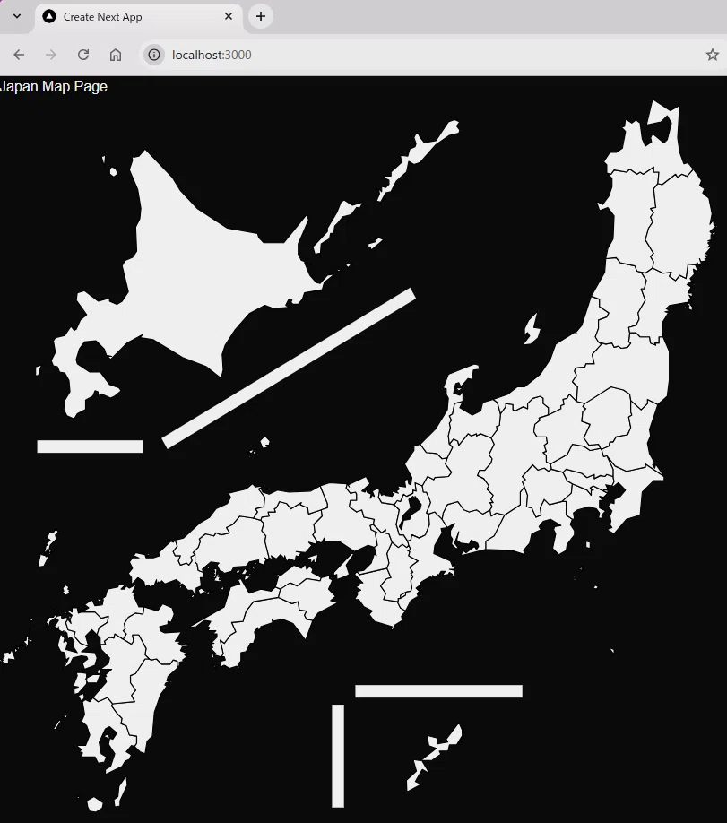 個開9｜日本地図の画面表示と都道府県選択｜てっつー
