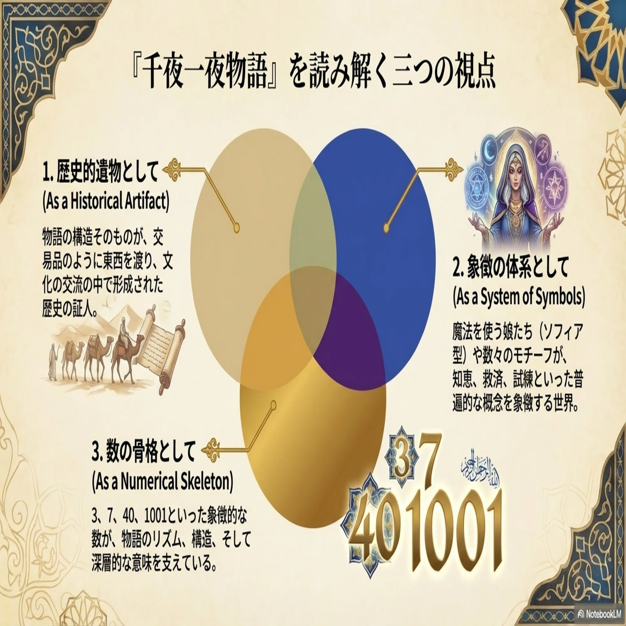 千夜一夜、アラビアンナイト、或いはシェヘラザード夜話として有名な