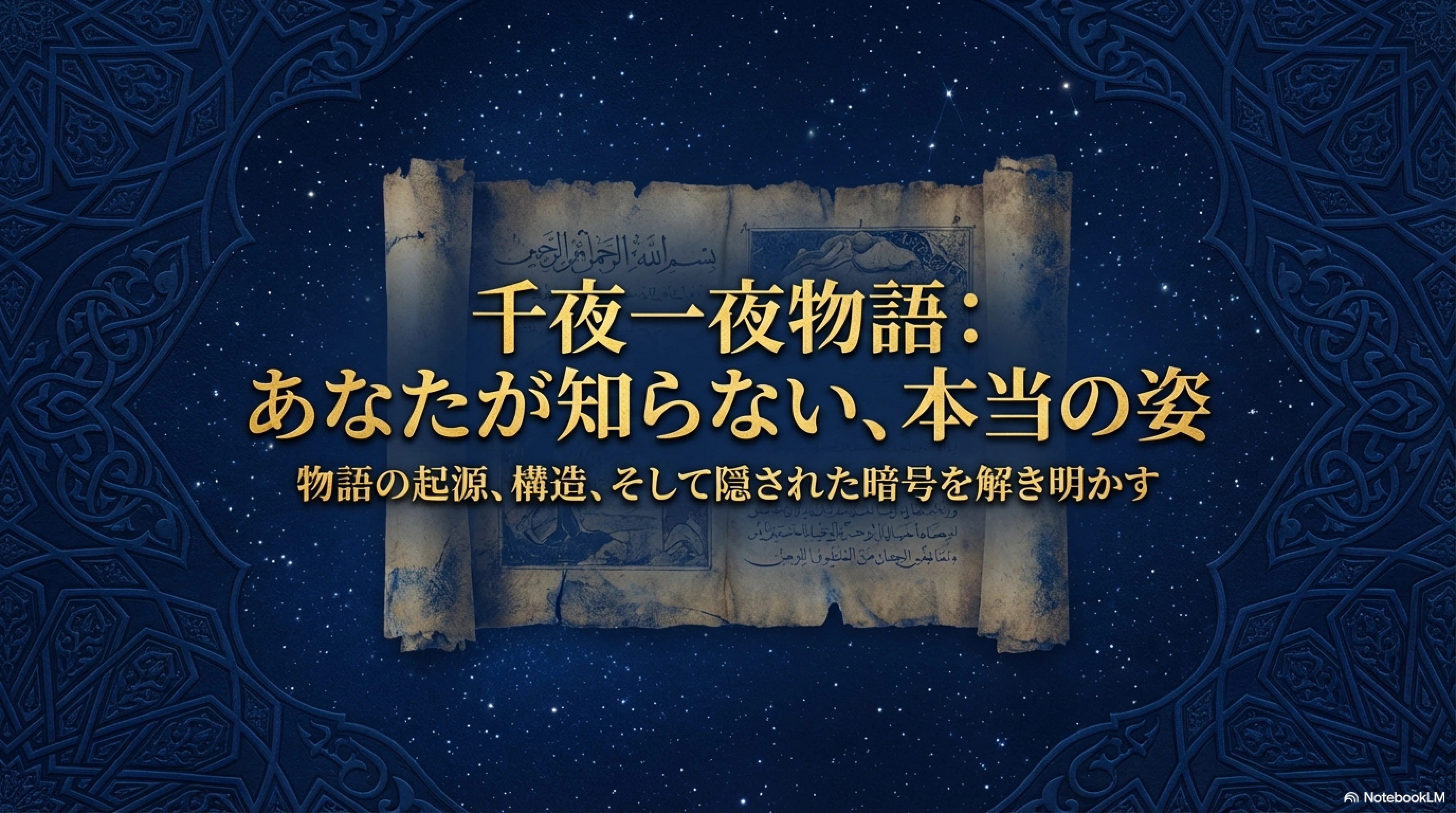 千夜一夜、アラビアンナイト、或いはシェヘラザード夜話として有名な