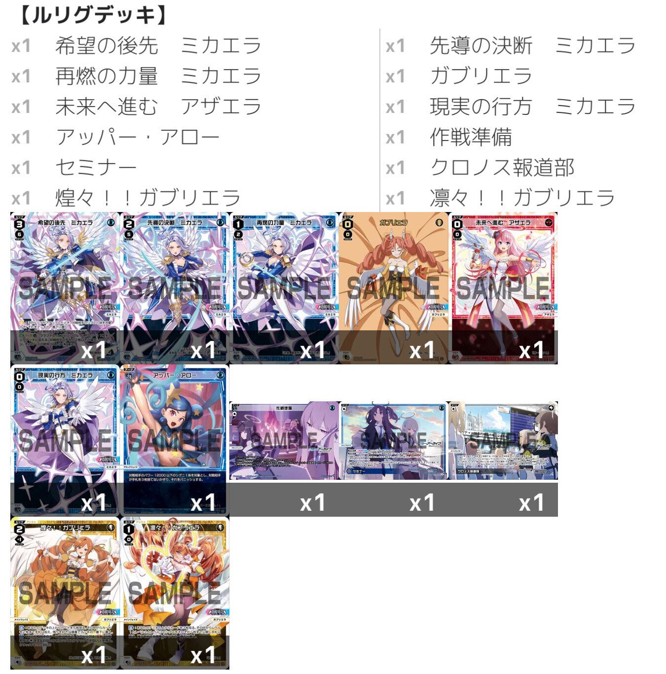 ブルアカミカエラ～ミカイズがナポリタンの食卓を囲むデッキ～｜こんいろ