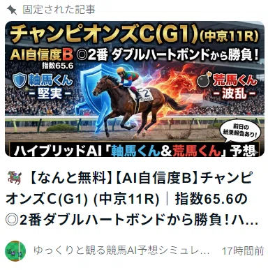 悲報】自作AIがG1チャンピオンズカップを三連単的中🎯させたのに、開発