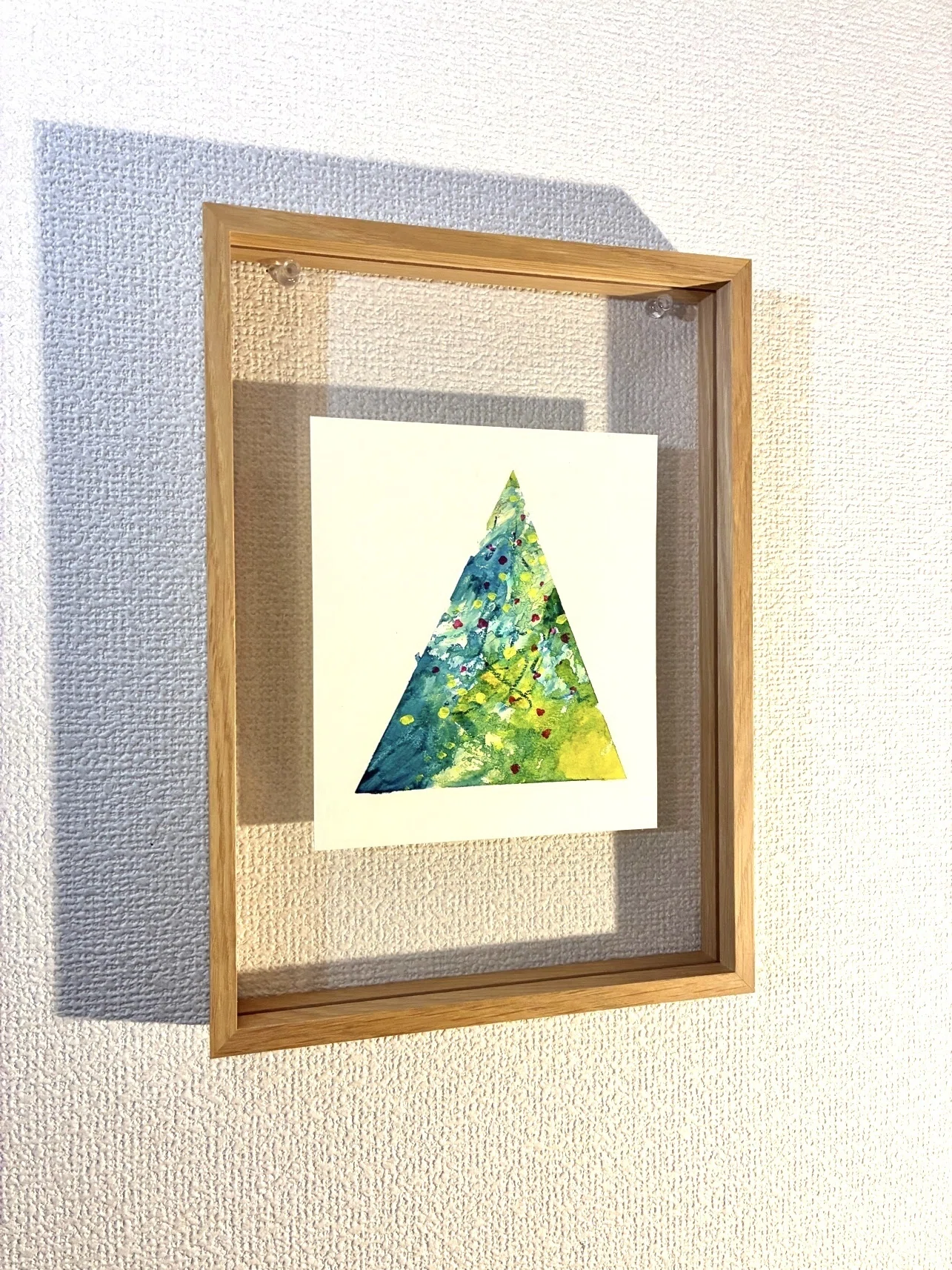 描いてみよう 自由な抽象画〜かんたん抽象画クリスマスツリー