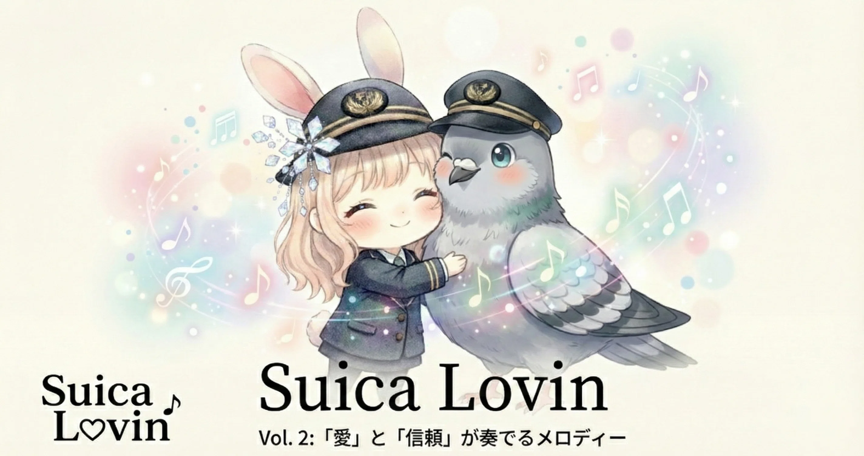 創作大賞2026 #オールカテゴリ部門 🎹Suica Lovin｜MV『Love it Lovin♡』｜🐇💖🕊️｜オリジナル曲🎵恋色の音色💕愛のライナーノーツ🎼💌夢色アート🫧Suicaの新キャラデザ🪄🎨ロゴデザイン｜図解｜歌詞解説｜創作 ｜恋愛｜音楽｜物語｜漫画｜イラスト｜動画｜アニメ｜スライド資料｜インフォグラフィック｜ <a target=