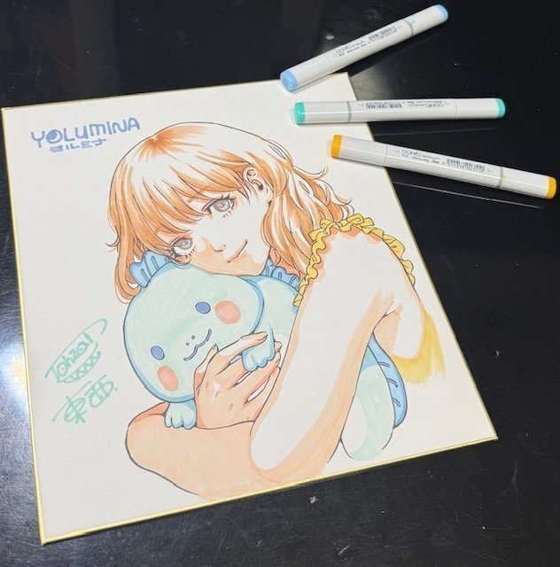 サイン入り手描きイラスト ミライ 手描きイラスト サイン入り 映画入場者特典 - メルカリ