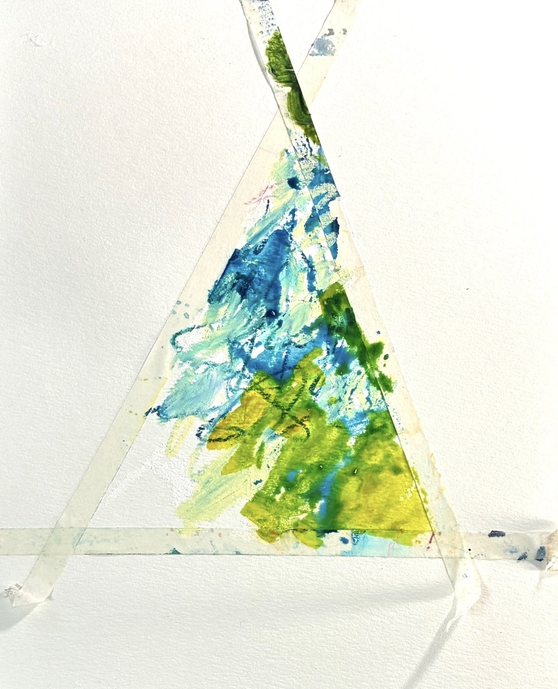 描いてみよう 自由な抽象画〜かんたん抽象画クリスマスツリー