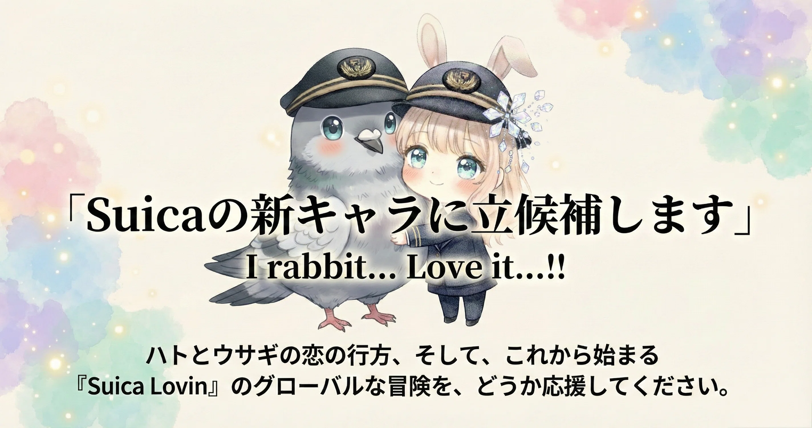 創作大賞2026 #オールカテゴリ部門 🎹Suica Lovin｜MV『Love it Lovin♡』｜🐇💖🕊️｜オリジナル曲🎵恋色の音色💕愛のライナーノーツ🎼💌夢色アート🫧Suicaの新キャラデザ🪄🎨ロゴデザイン｜図解｜歌詞解説｜創作 ｜恋愛｜音楽｜物語｜漫画｜イラスト｜動画｜アニメ｜スライド資料｜インフォグラフィック｜ <a target=