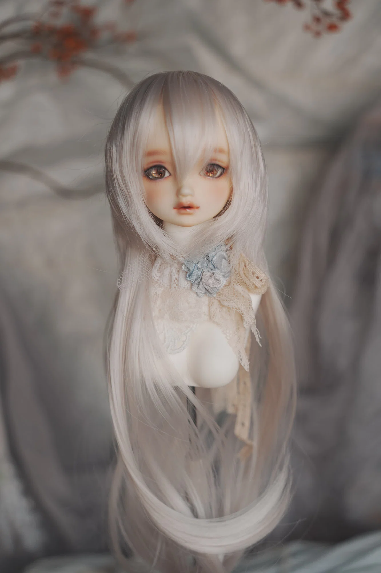 Vincent 8inch 展示品の着用写真 ｜DeeRibbon | ドールウィッグ製作