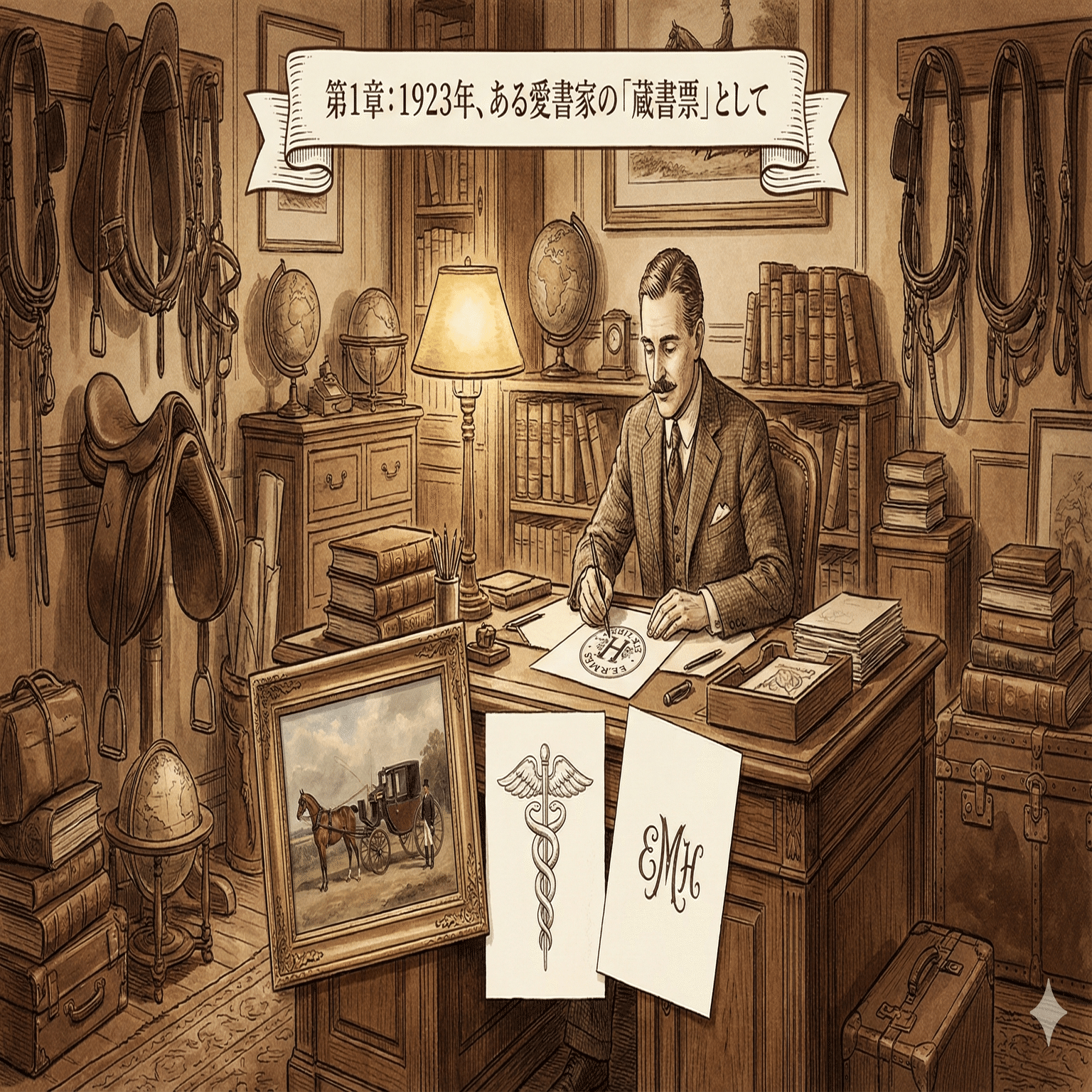 保存版】エルメスの魂「エクスリブリス」の深淵：ロゴに隠された「主人