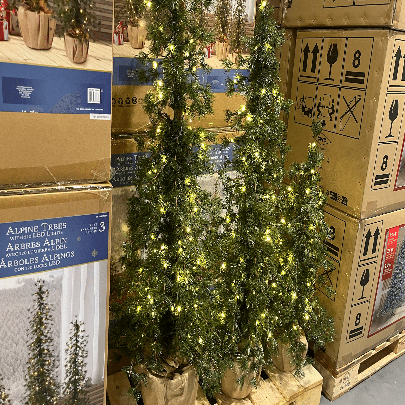 COSTCO】コストコ LED アルパインツリー 3点セット クリスマスツリー