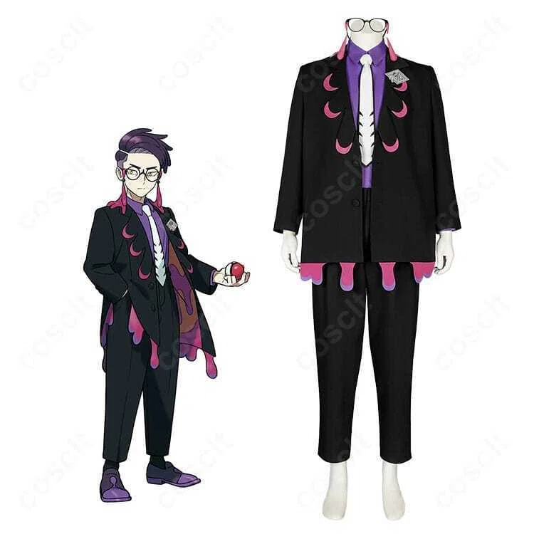 ポケモンレジェンズ Z-A カラスバ コスプレ衣装 シャツ＋ズボン＋