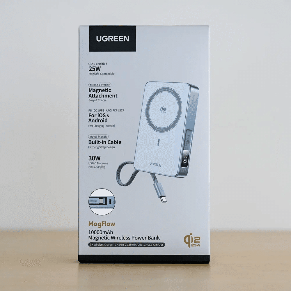 【新品】UGREEN MagFlow Qi2 モバイルバッテリー10000mAh UGREEN MagFlow Qi2 25W モバイルバッテリー (10000mAh・30W) を