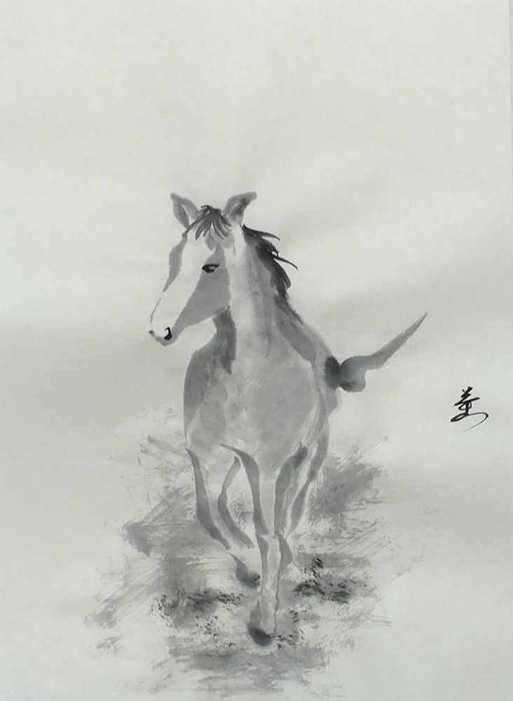 午年準備で墨で馬／メーキング動画｜KaoRu IsjDha