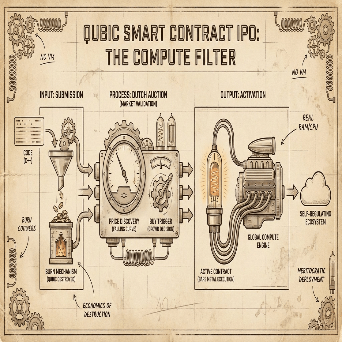 2025-12-07 Qubic のスマートコントラクト IPO： なぜ Qubic は無料のコントラクトを許可しないのか -  そしてなぜそれが機能なのか（転載）｜Daiju Azuma