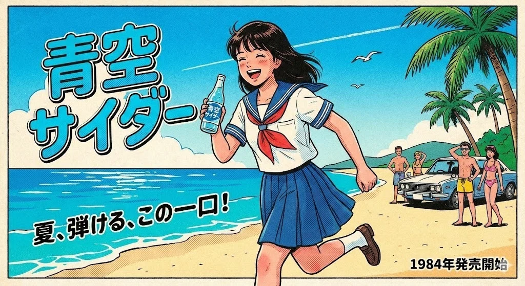 AIで架空CM】「1980年代にありそうな架空のサイダー」をAIに作らせたら
