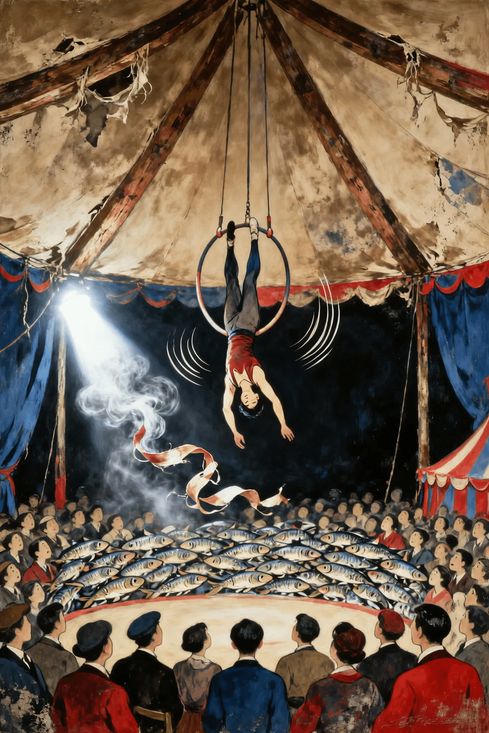 中原中也 山羊の詩『サーカス』を生成AIでビジュアルアート化してみた