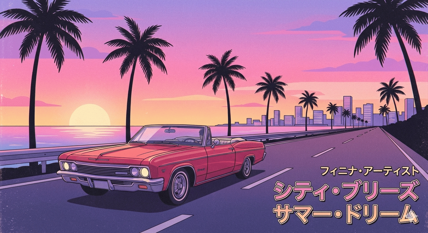 作品例】エモい昭和レトロ。Geminiで作った「80年代シティポップ風