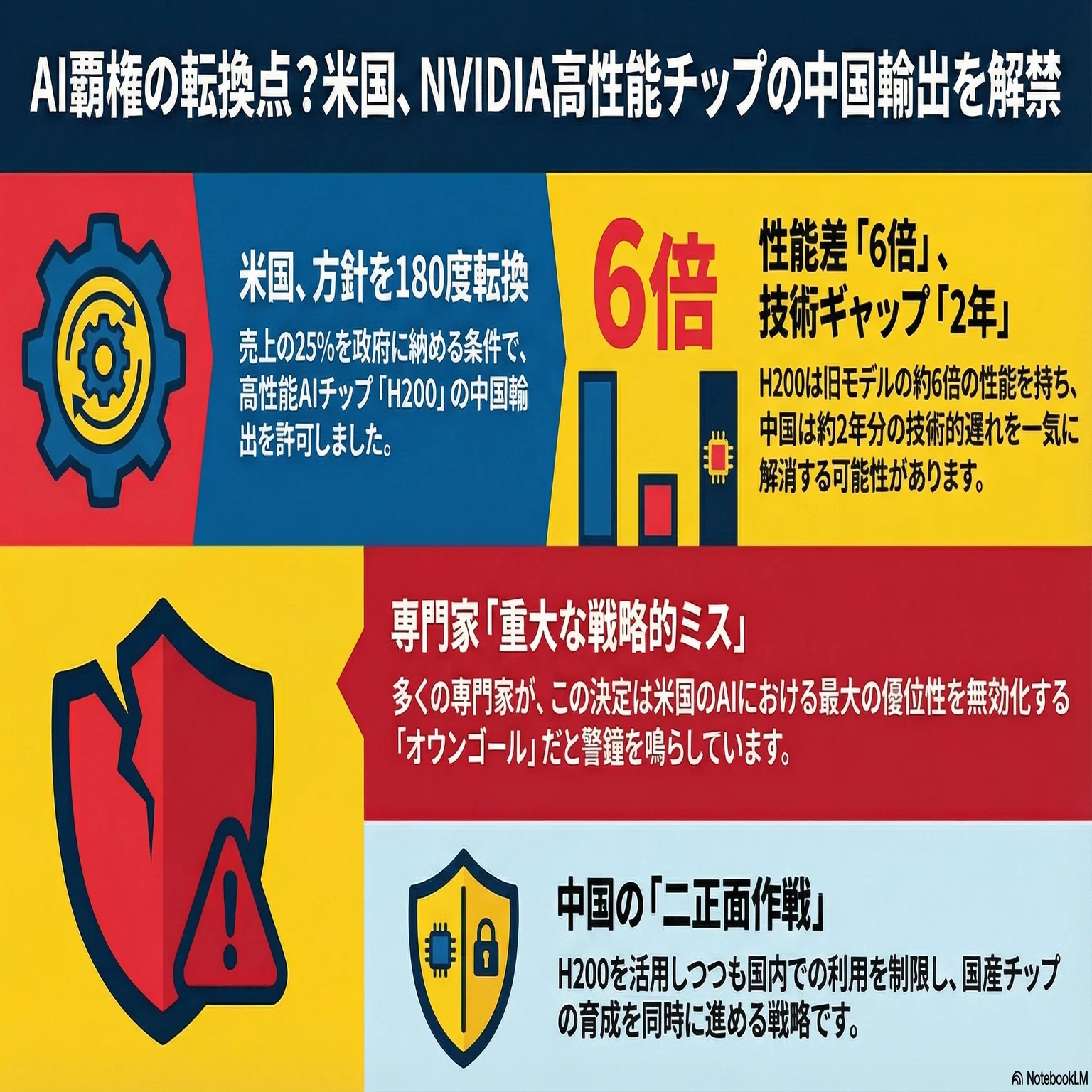 米国がNVIDIA H200の中国輸出を解禁──専門家が警鐘「AI競争の転換点 