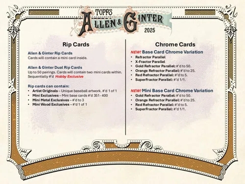 トレカ】大谷選手は出るか？！「2025 ALLEN & GINTER HOBBY BOX」開封