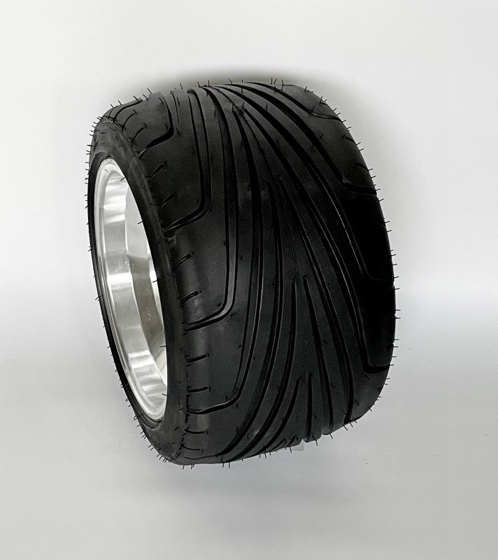 ホンダジャイロ専用】アルミホイール引っ張りタイヤ＆オーバー