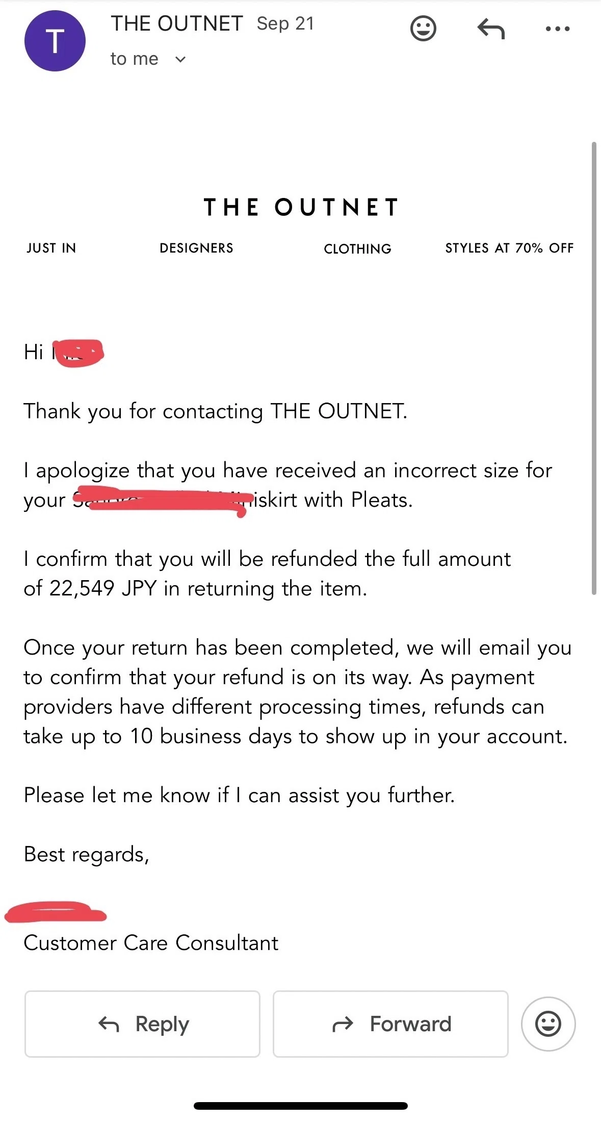 Outnet Return Form 海外通販 The OUTNET がかなりやばい話|Lily