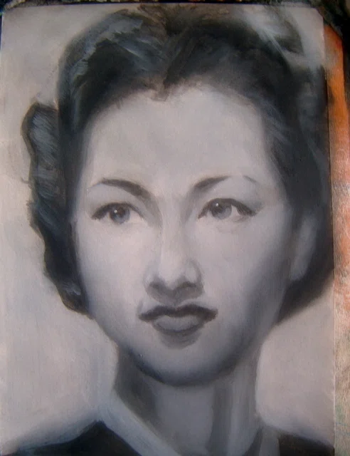 都志良三肖像画大全（55）高峰秀子さん ( 1924 - 2010 ) Japan を