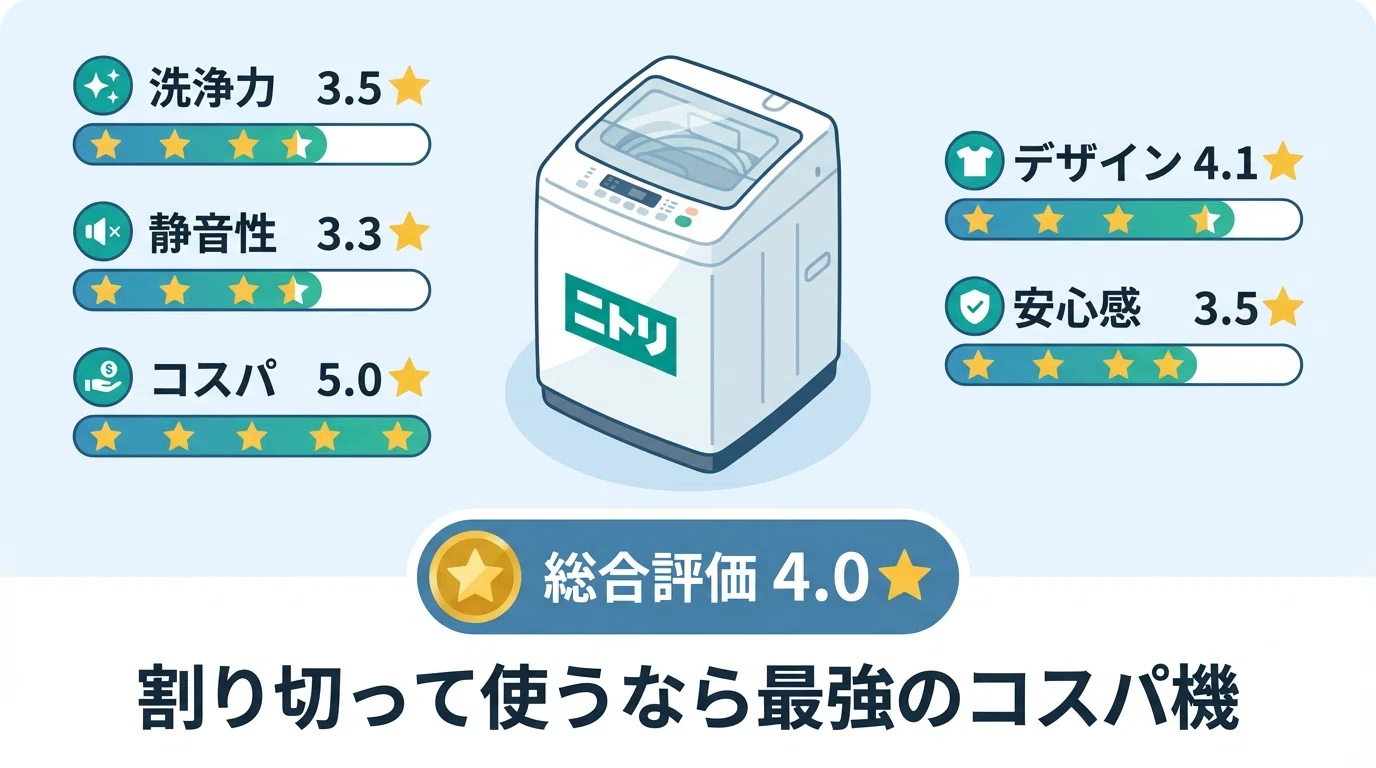 ニトリの洗濯機は壊れやすい？脱水できない口コミの真相を徹底リサーチ
