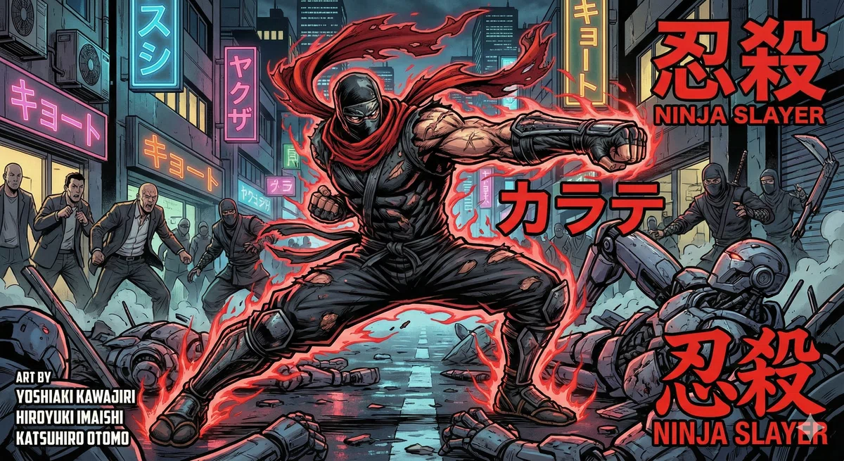 nanobanana pro でニンジャスレイヤー＝サンを描いたよ の記事をGemini