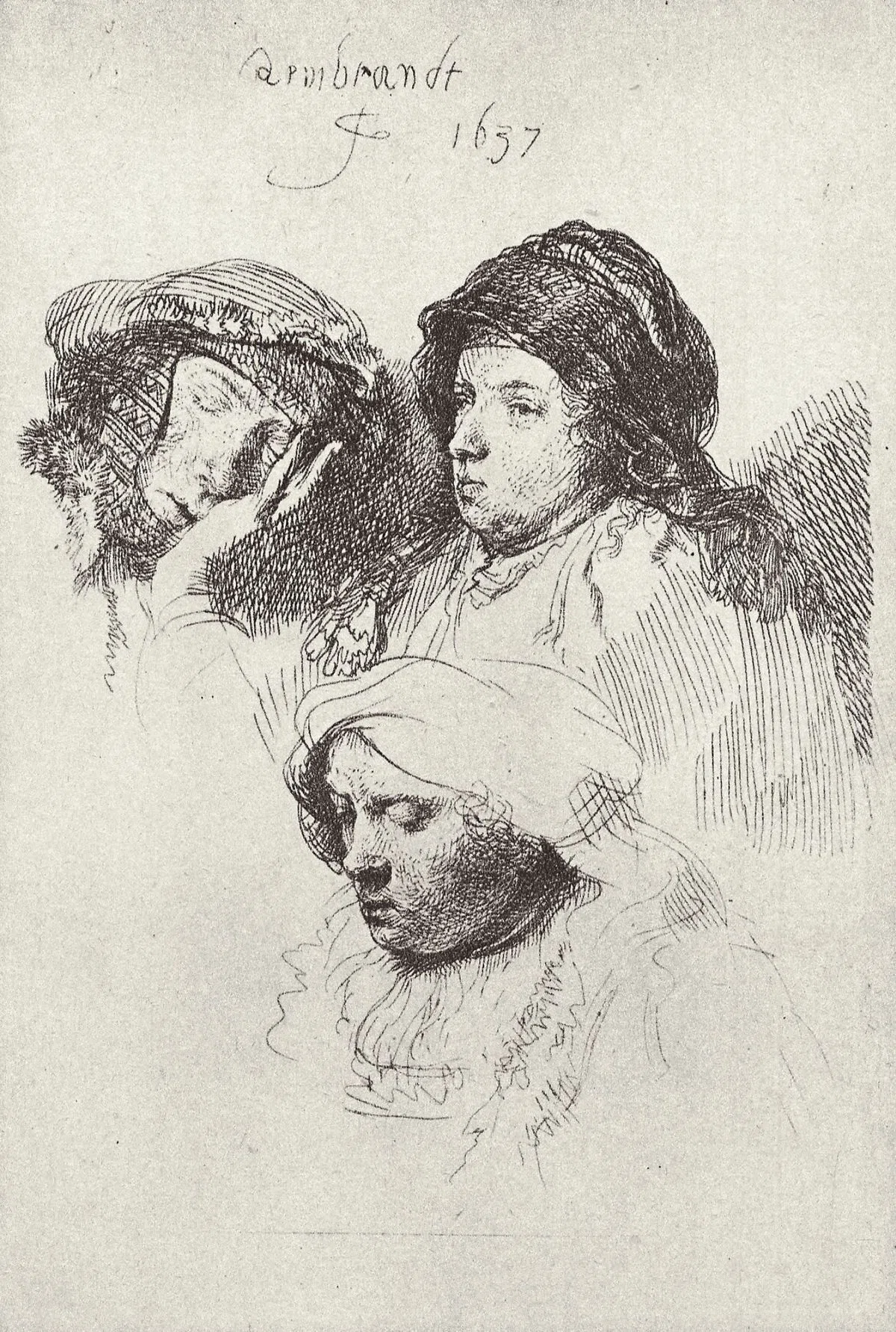 やっぱり何でもそうだが、基本が大事だということか！素描：Rembrandt