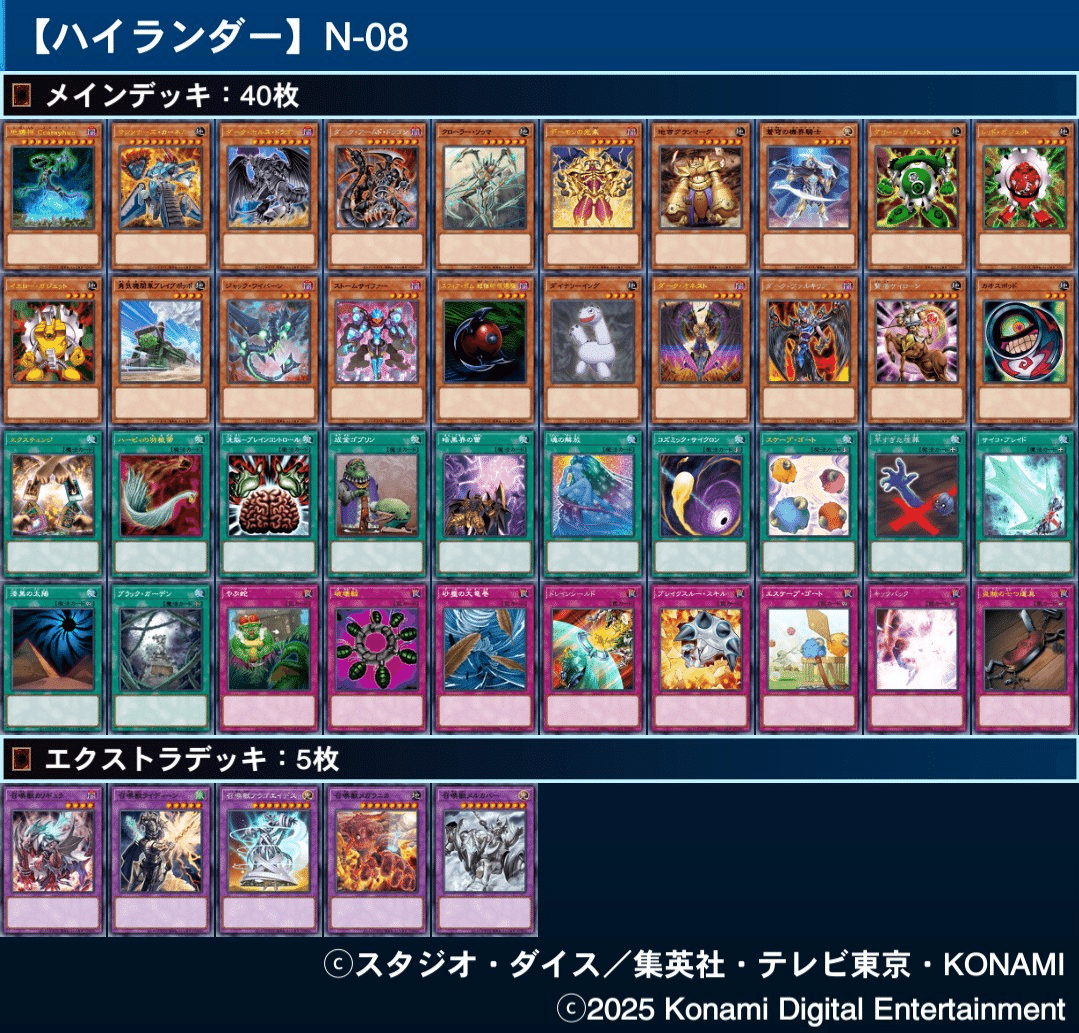 高レートハイランダーデッキ 遊戯王】対人で遊べるハイランダーデッキ集(2025年12月16日追記)｜ともし