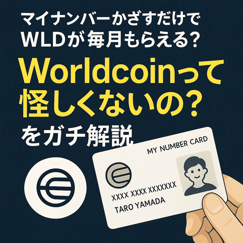 マイナンバーかざすだけでWLDが毎月もらえる？「ワールドコインって怪しくないの？」をガチ解説｜ジョン万次郎