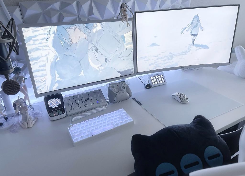 白デスク周りの環境 まとめ⟡꙳｜muidoll