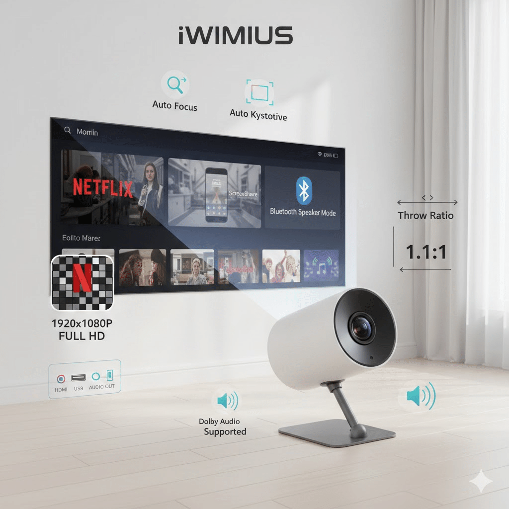 iWiMiUS S29 安価なプロジェクター 本当に750ANSIルーメン？｜50歳で