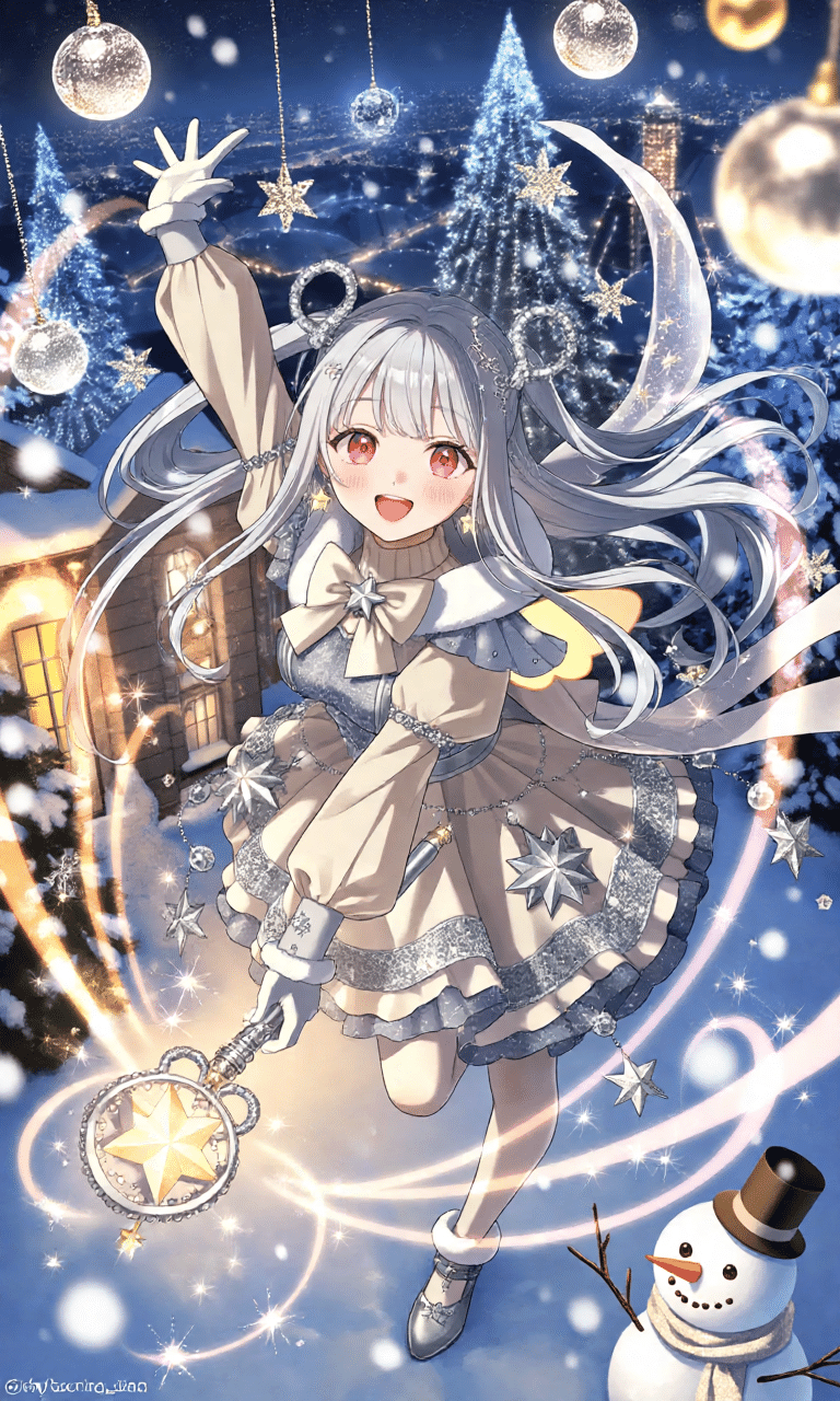 【✳︎toto✳︎さま】vintage ୨୧ * 雪降るクリスマス かわいい姉妹 god jul!🎄 【AI ＋ アナログ】｜みたま ゆを。／活動休止中