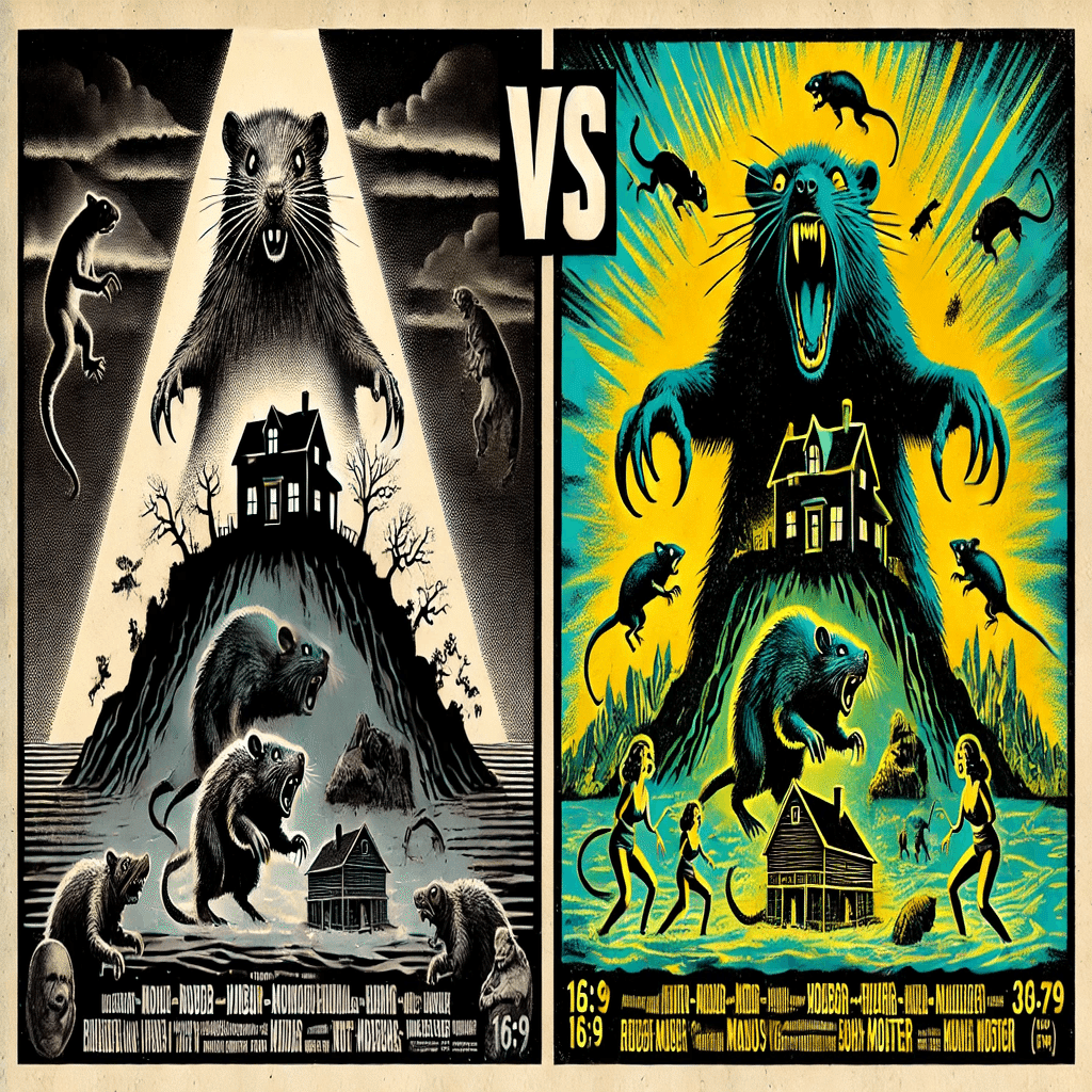 AI生成ポスター展：巨大なネズミとかニワトリの島編』｜ヘザー 落合