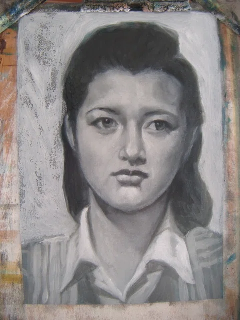 都志良三肖像画大全（55）高峰秀子さん ( 1924 - 2010 ) Japan を