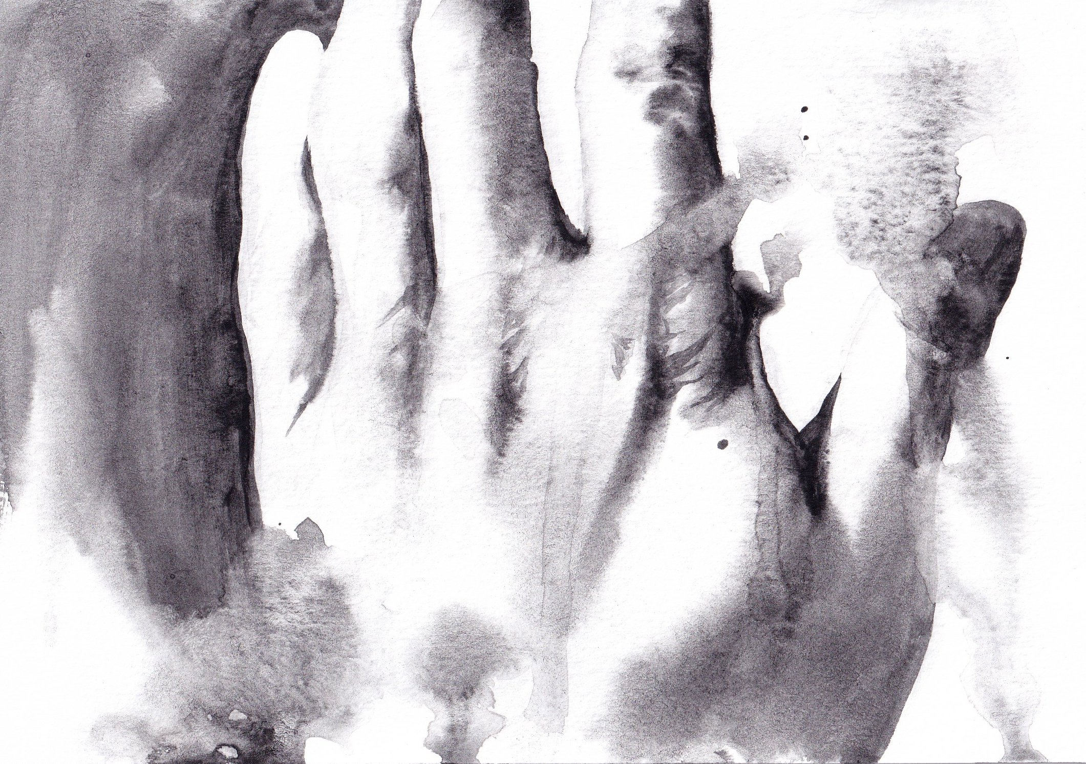 水彩絵の具の黒を使って40枚のドローイングを描いた｜Naoya Ohtani