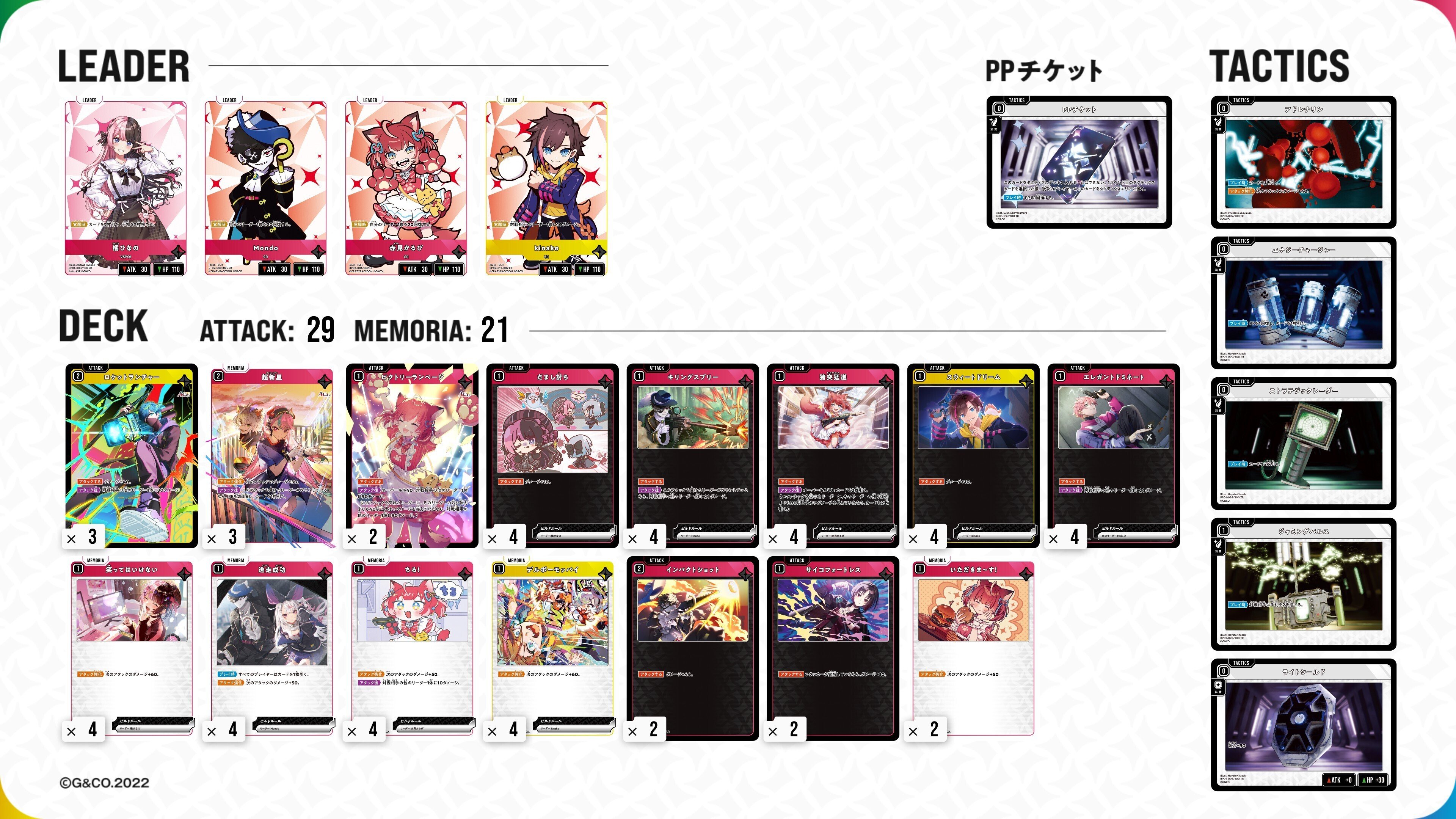 クロスタ】2弾全リーダーデッキ紹介【2弾から始める人向けの記事1