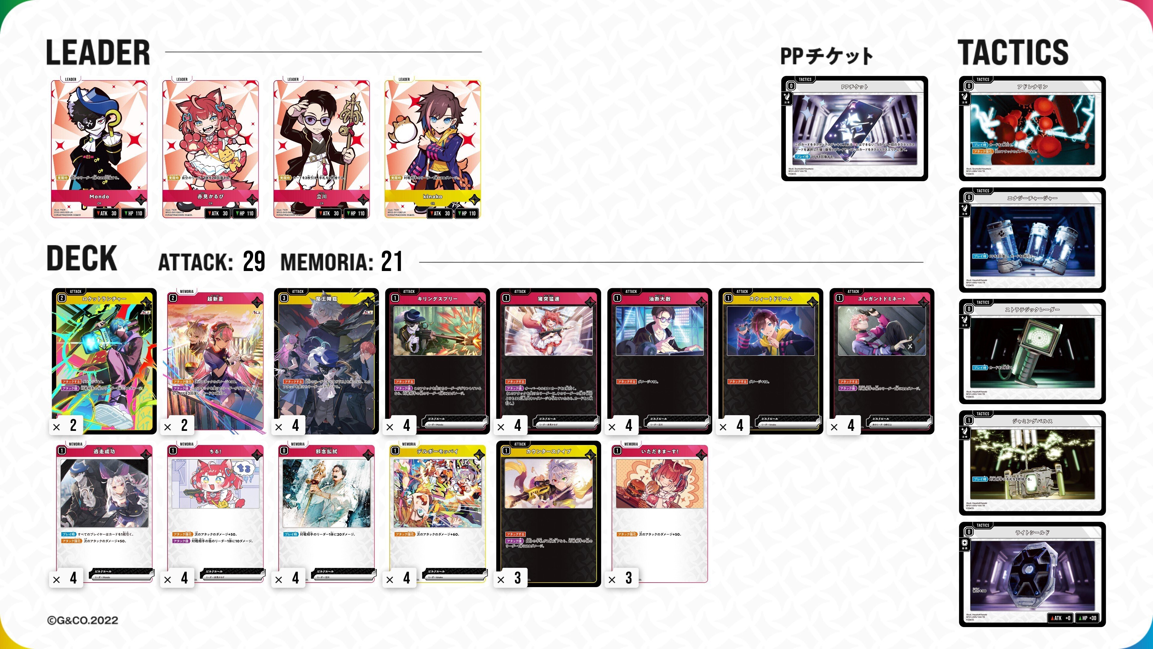 クロスタ】2弾全リーダーデッキ紹介【2弾から始める人向けの記事1