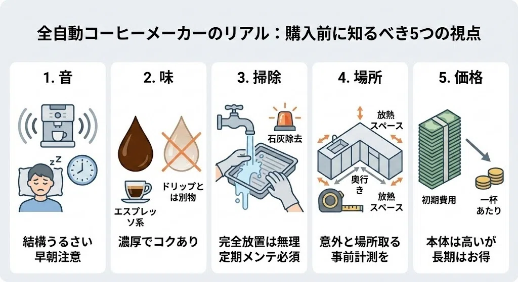 デロンギのコーヒーメーカーで後悔する人の共通点は？「買っては