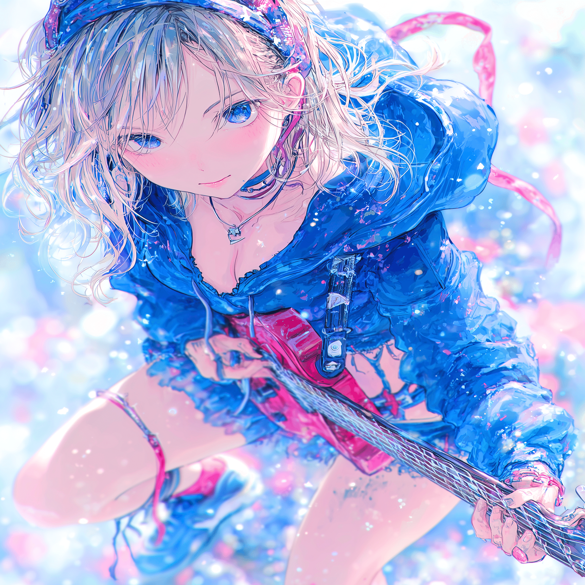 冬のバス停に、夢のカケラを歌う【画像生成AI / 4コマ漫画 / 短編